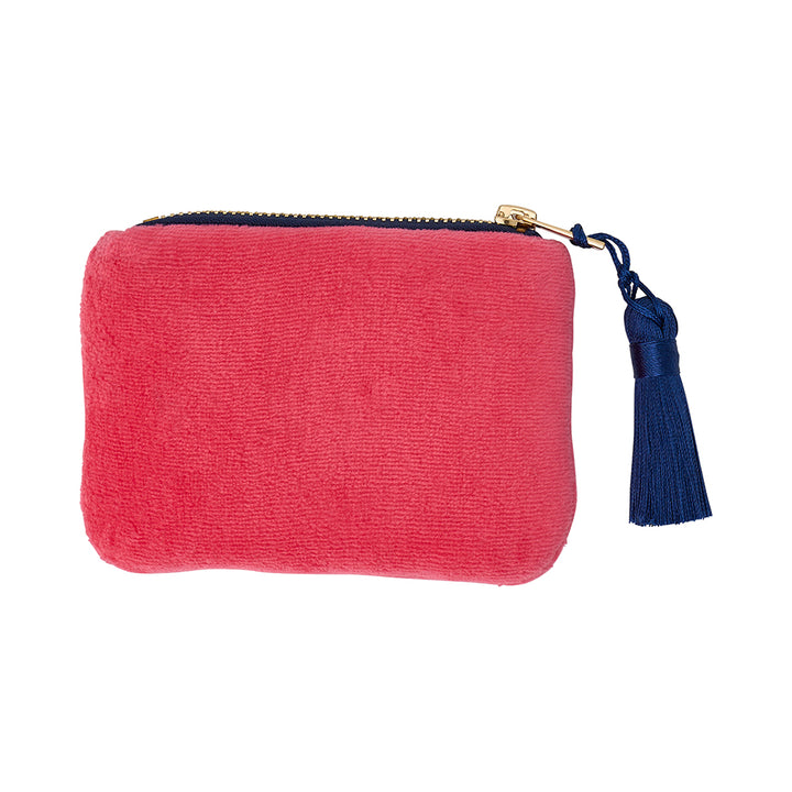 velvet coin purse pink crush