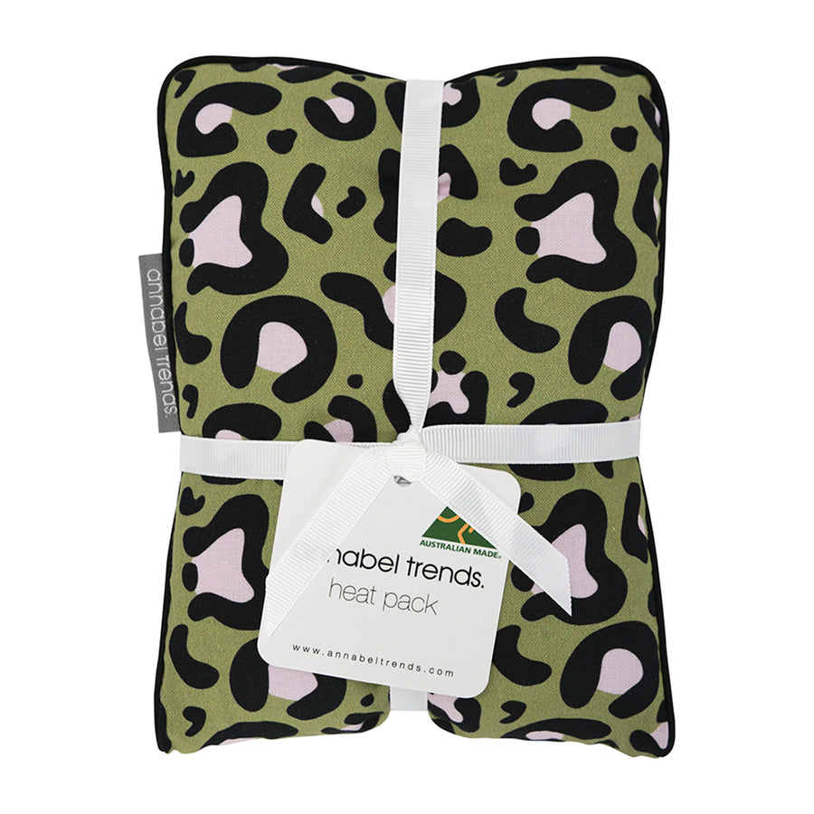 ocelot pink khaki - heat pillow