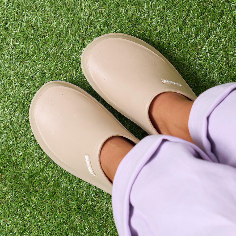 Annabel Trends - Gummie Clogs - memory Foam -Taupe - Clog - crocs