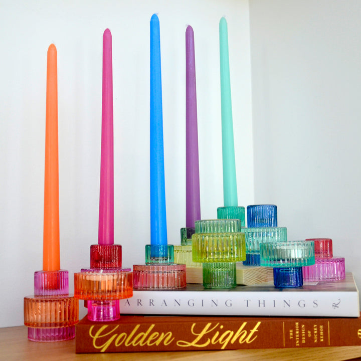 Tapered Candles - Jewel Candle holders