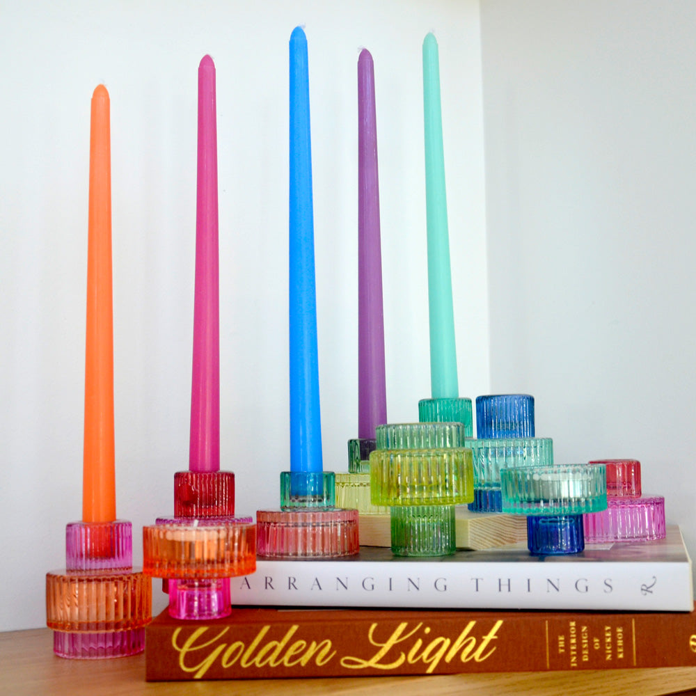 Tapered Candles - Jewel Candle holders