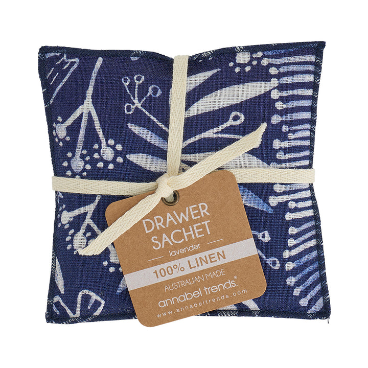 navy native drawer sachet linen