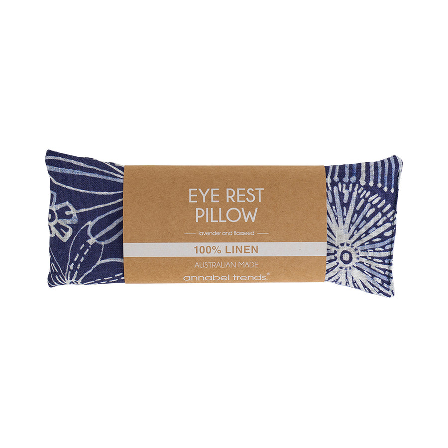 linen eye rest pillow navy native