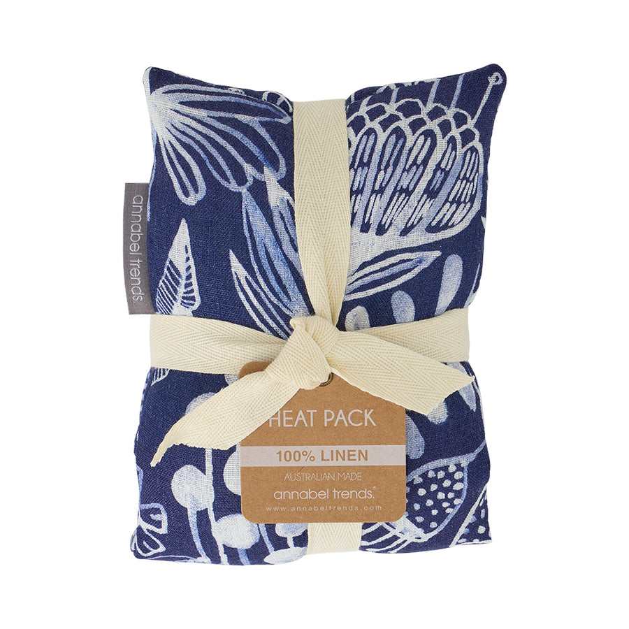 navy native heat pillow linen