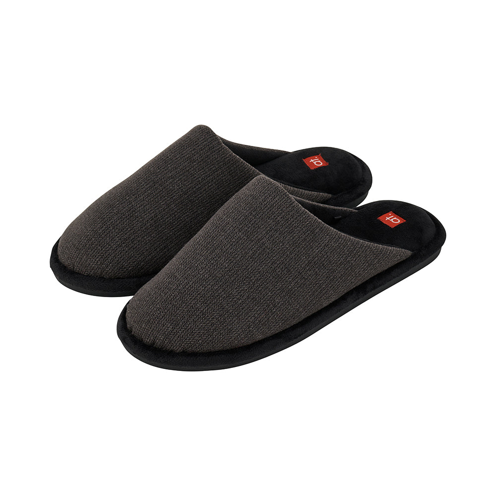 annabel trends mens cosy slippers charcoal