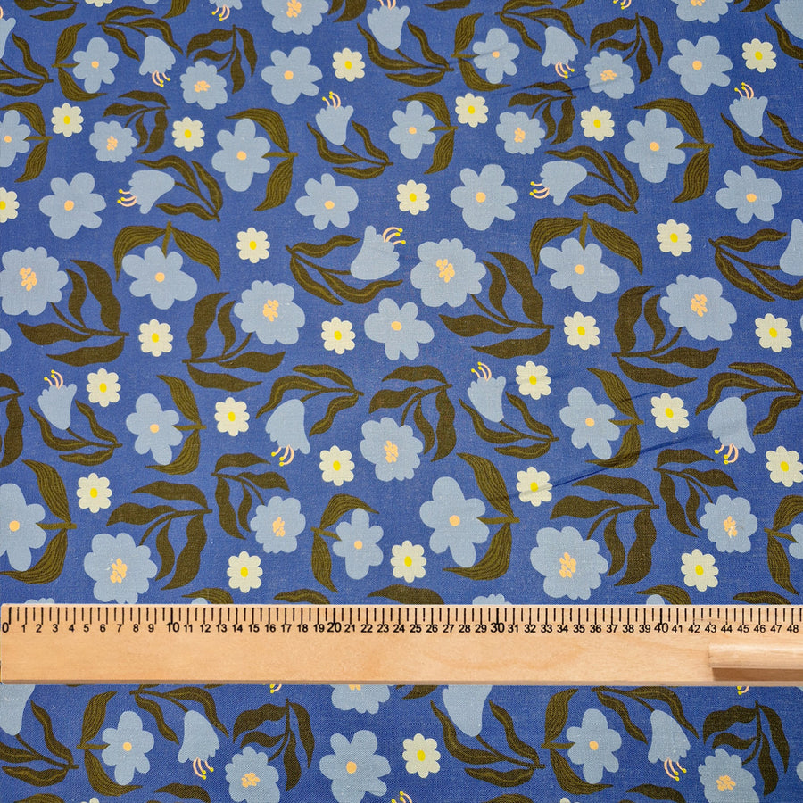 Nocturnal Blooms - Fabric by the metre - Linen