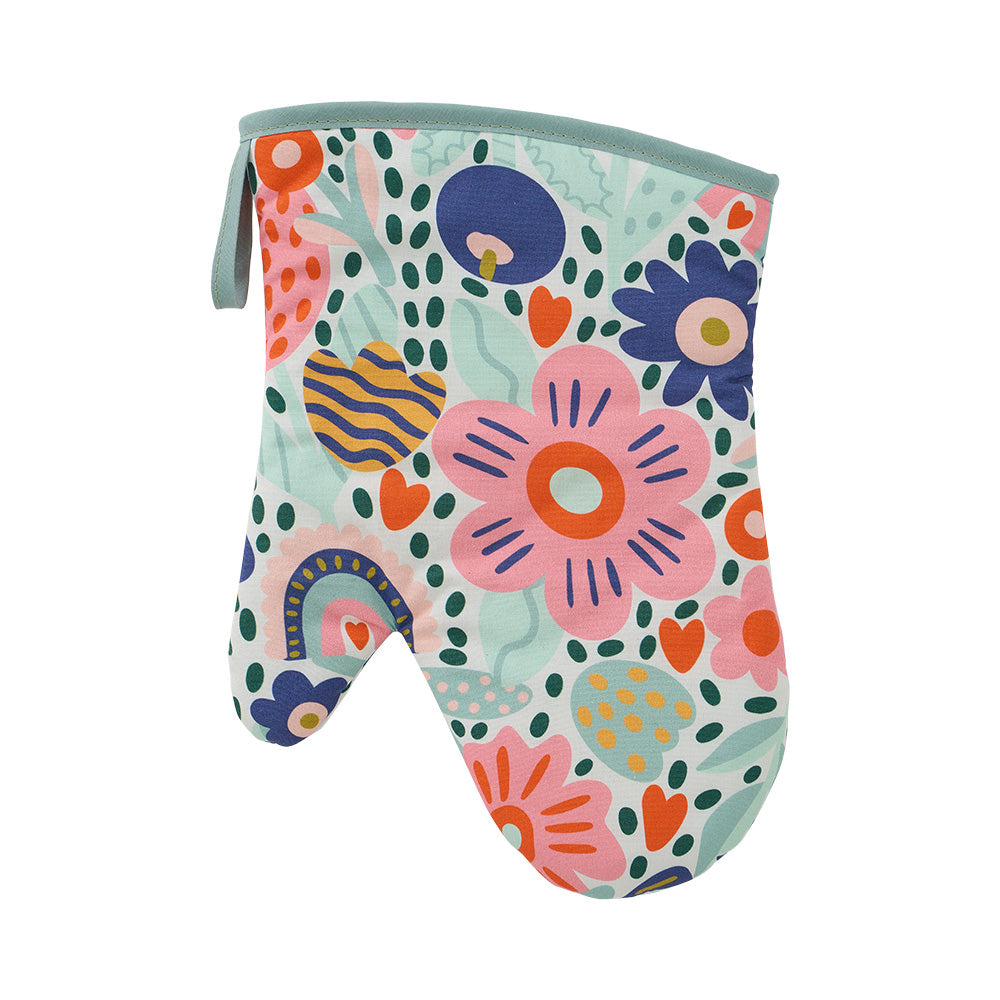 garden love oven mitt cotton