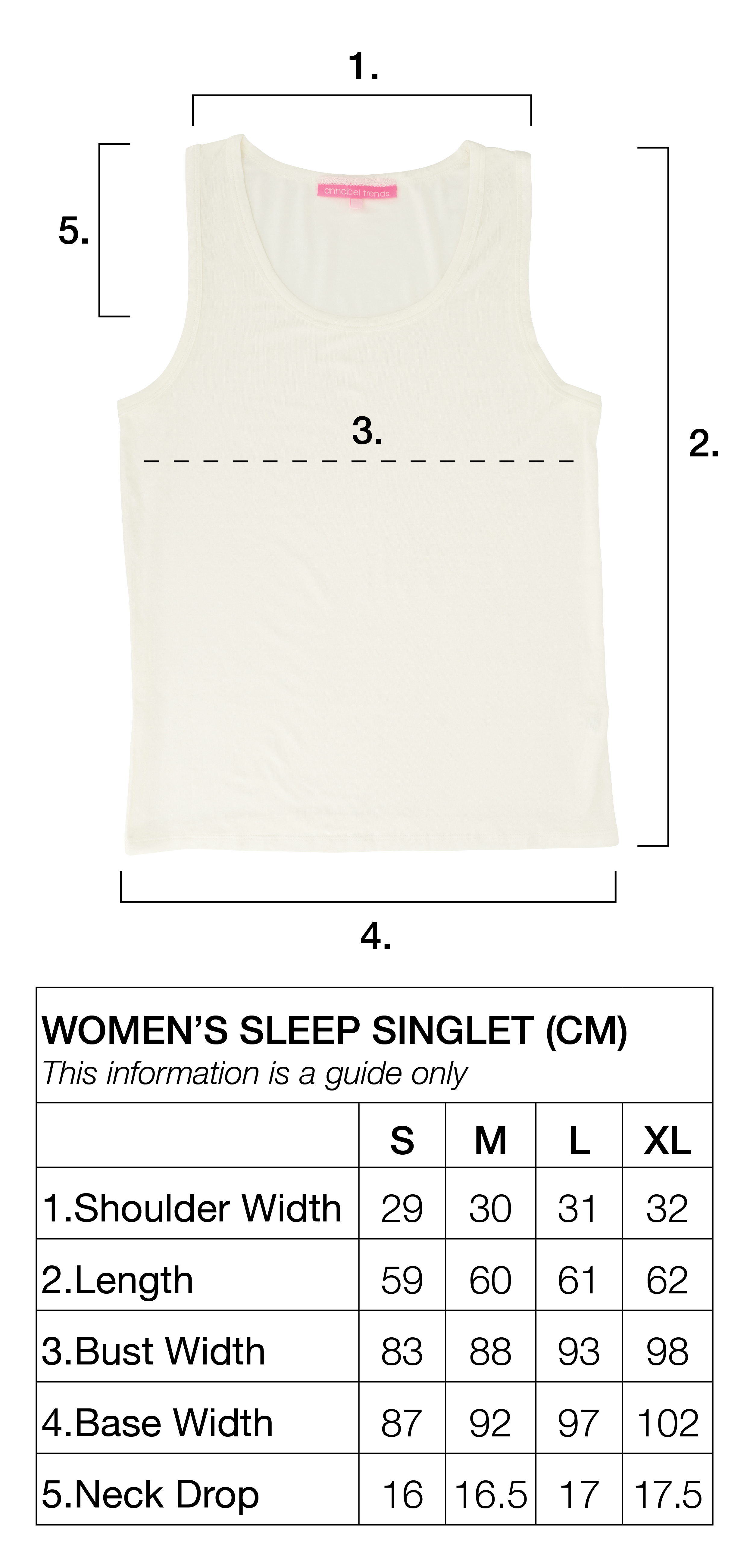 Sizing chart