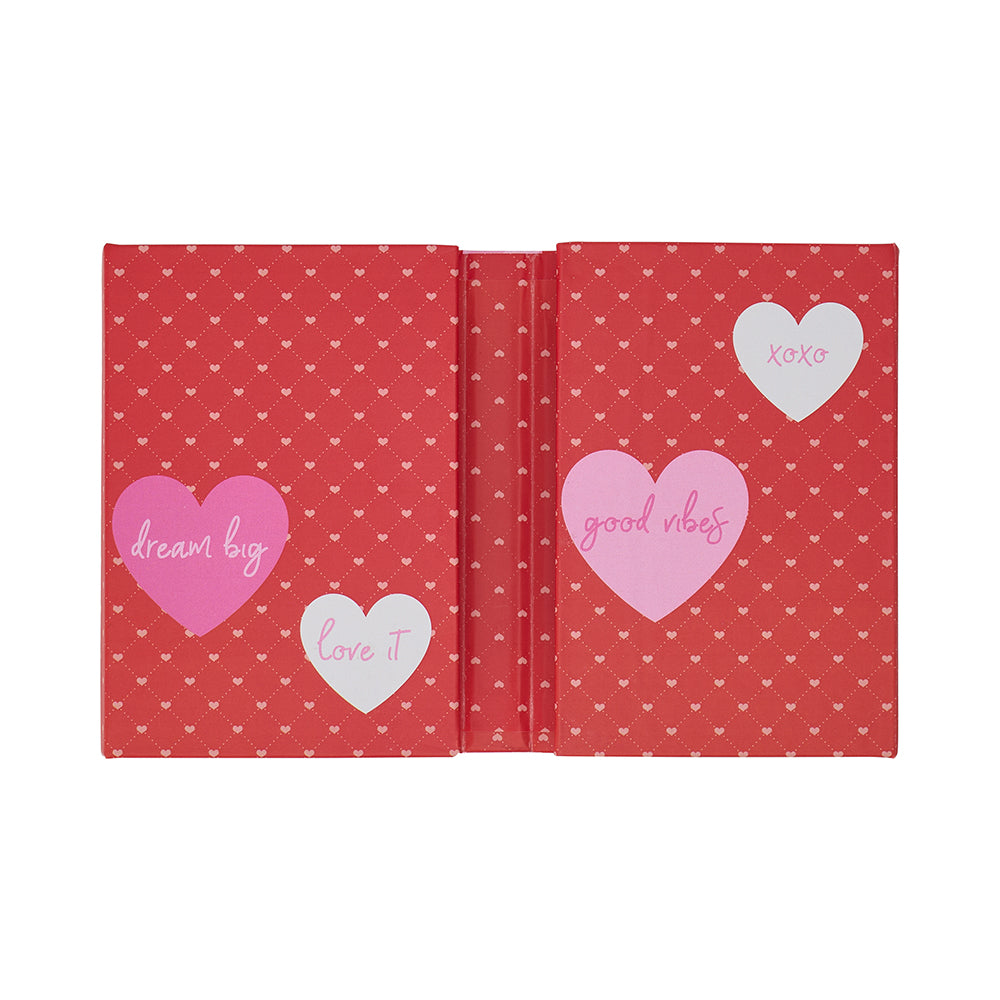 annabel trends love heart sticky note pad half open