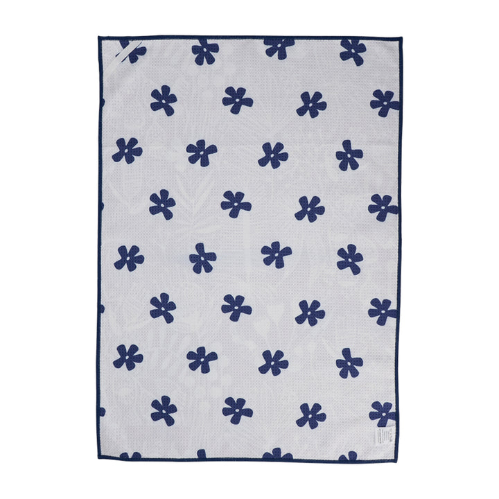 microfibre tea towel navy native