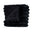 faux fur ribbed throw black