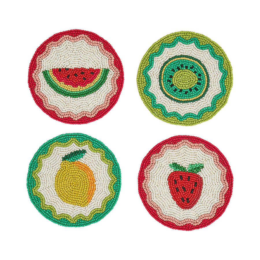 Beaded Coaster Set of 4 - Tropicana