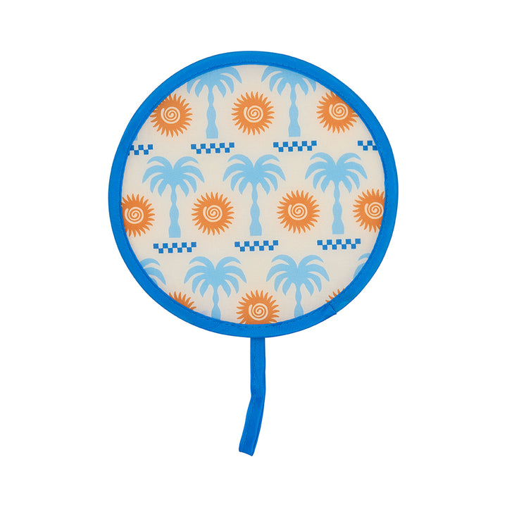 annabel trends twist fan blue palm design