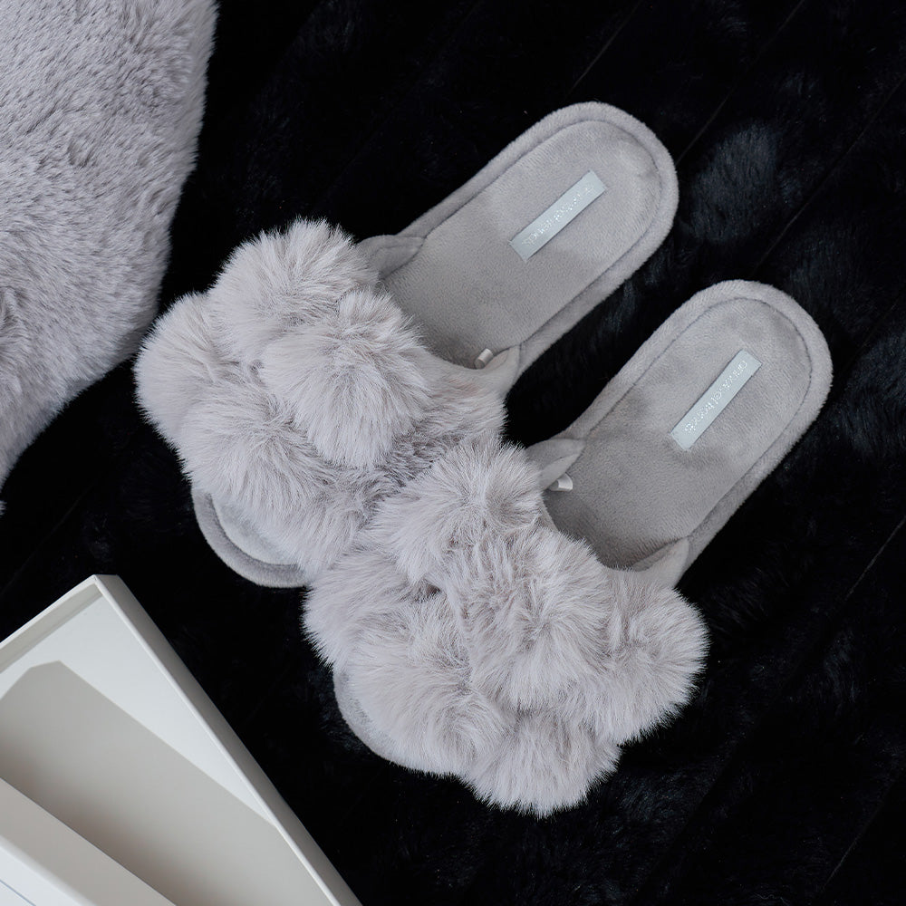 grey-cosy-luxe-slippers-pom-pom