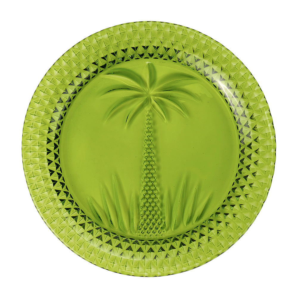 Green Palm Glassware - Plate