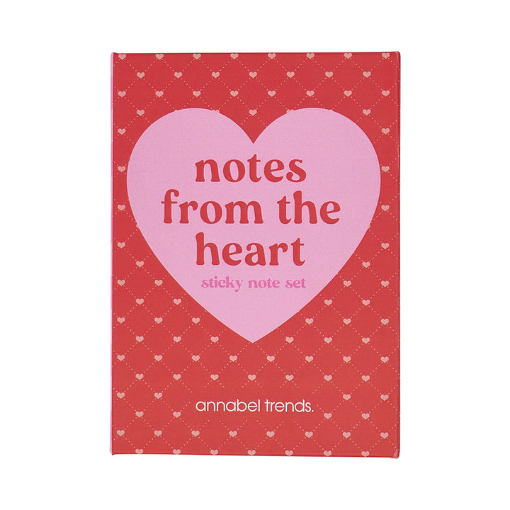 annabel trends love heart sticky note set closed