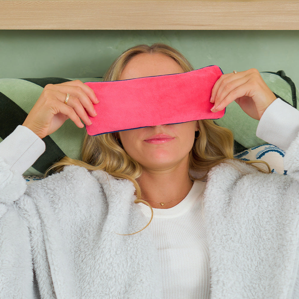 velvet cosy luxe eye pillow pink crush