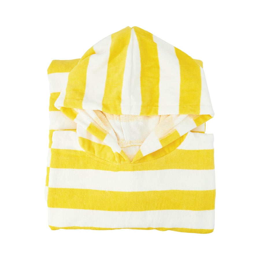 Yellow stripe beach poncho