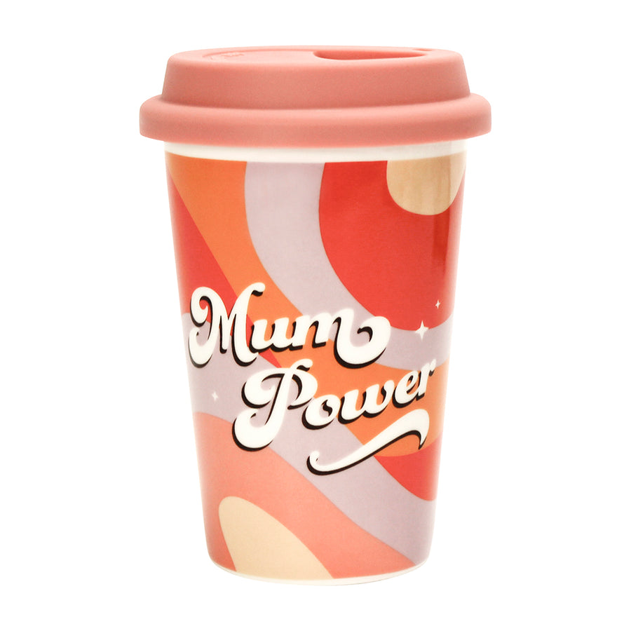 Mum Power ceramic travel cup