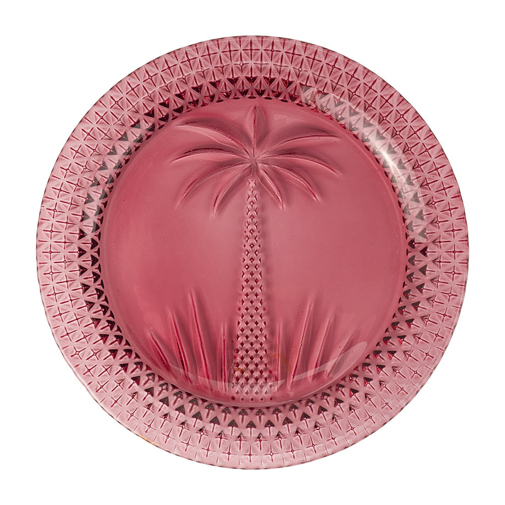 pink palm plate